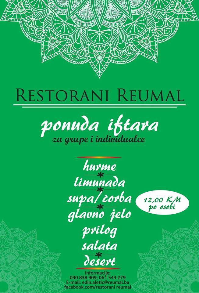Dočekajte iftar u restoranima Reumal