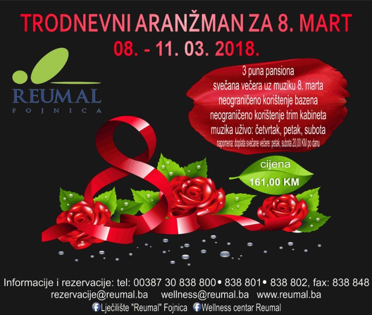 Reumal za Vas priprema proslavu 8. marta!