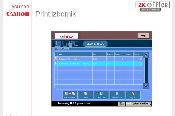 ZK Office: Smanjenje troškova skeniranja i printanja uz Canon rješenja