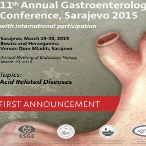 11. Konferencija gastroenterologije  u Sarajevu 19. i 20. marta 