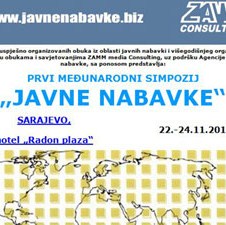 Prvi međunarodni simpozij 'Javne nabavke', od 22.-24.11.2012. u Sarajevu