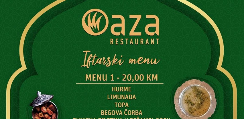 Ukusni iftarski meniji restorana Oaza!