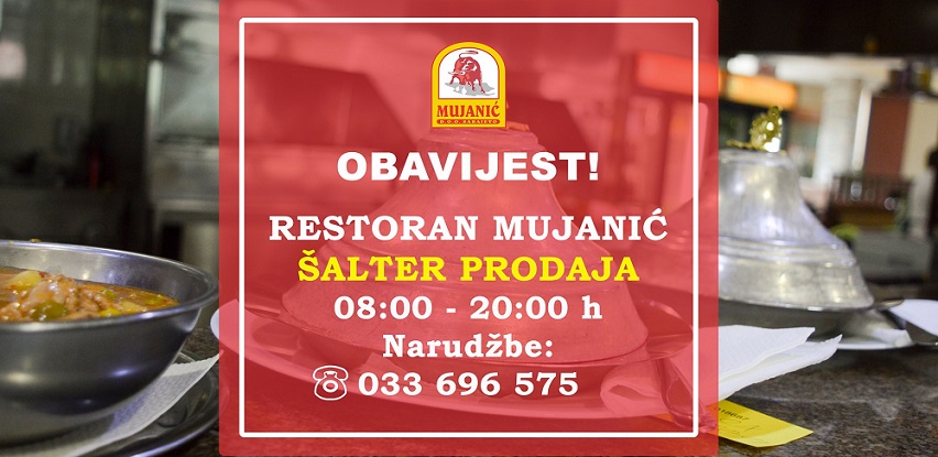 Vaša omiljena jela restorana Mujanić preuzmite putem 'Šalter prodaje'