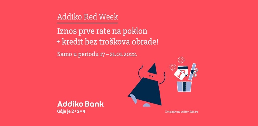 addiko bank red week gotovinski kredit rata od banke