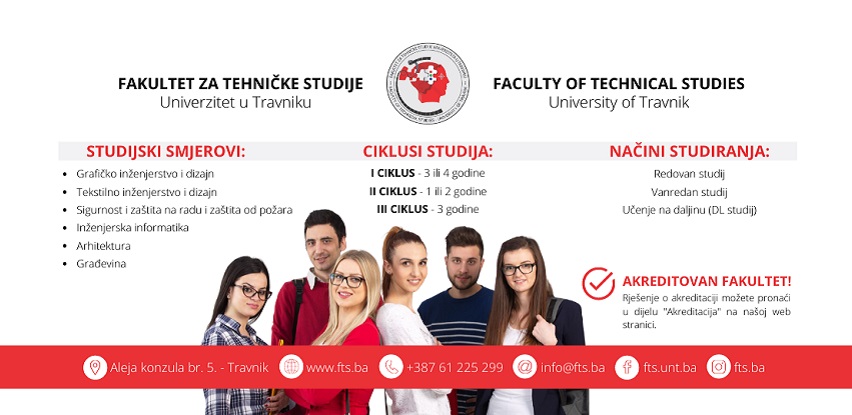 Fakultet za tehničke studije Travnik upis