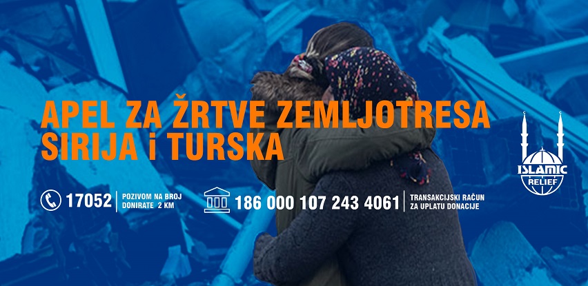 Apel za žrtve zemljotresa Turske i Sirije