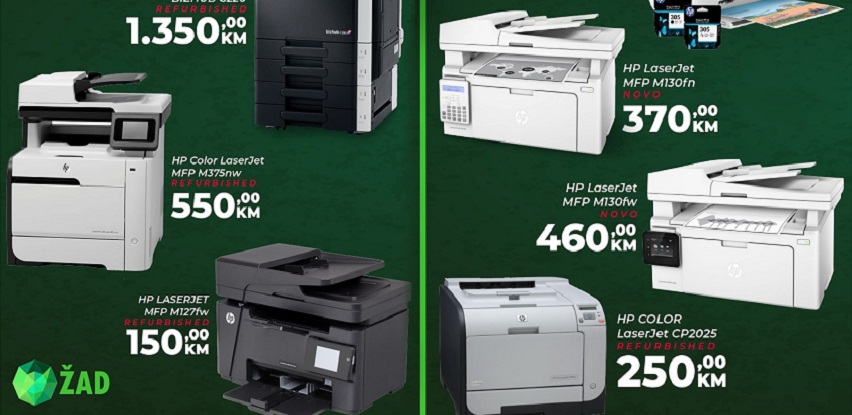 Veliki izbor NOVIH i REFURBISHED printera za kućnu i poslovnu namjenu!