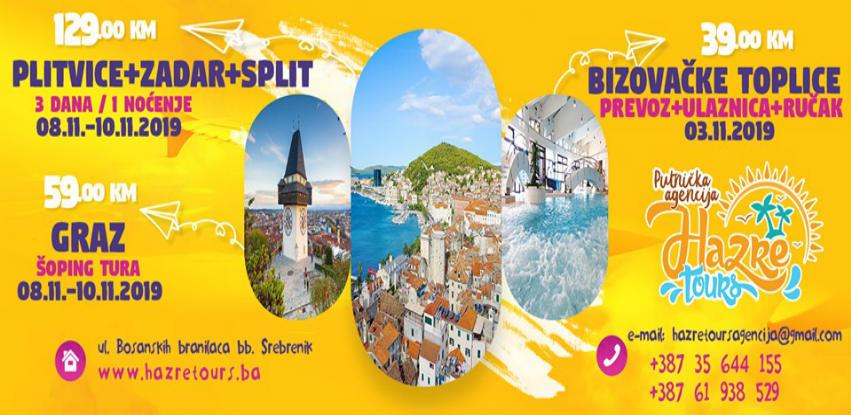 Putujte sa Hazre Tours: Plitvička jezera - Zadar - Split 08.11-10.11.