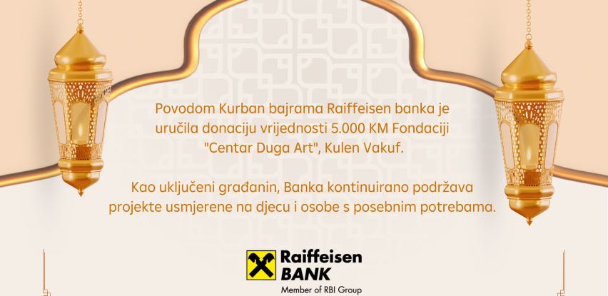 Donacija Banke povodom Kurban bajrama