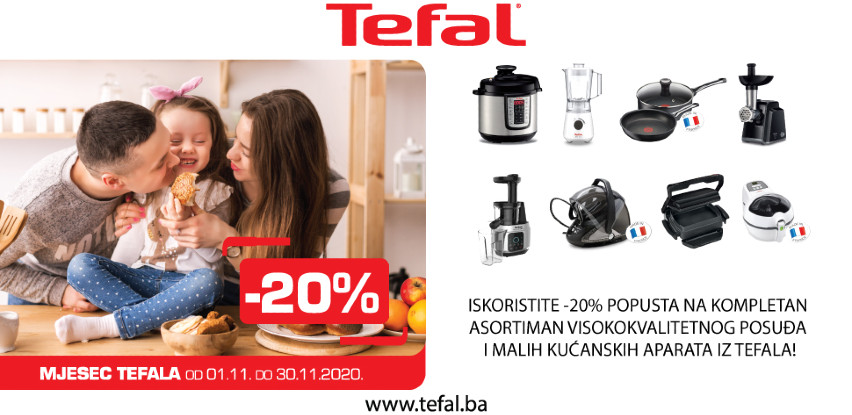Mjesec Tefala -20% popusta na kompletan Tefal asortiman!