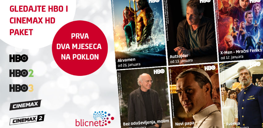 Promotivna ponuda u Blicnetu - HBO i Cinemax paket prva dva mjeseca na poklon