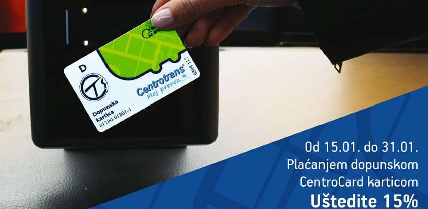 Danas i sutra imate mogućnost da uštedite 15% plaćajući sa CentroCard karticom