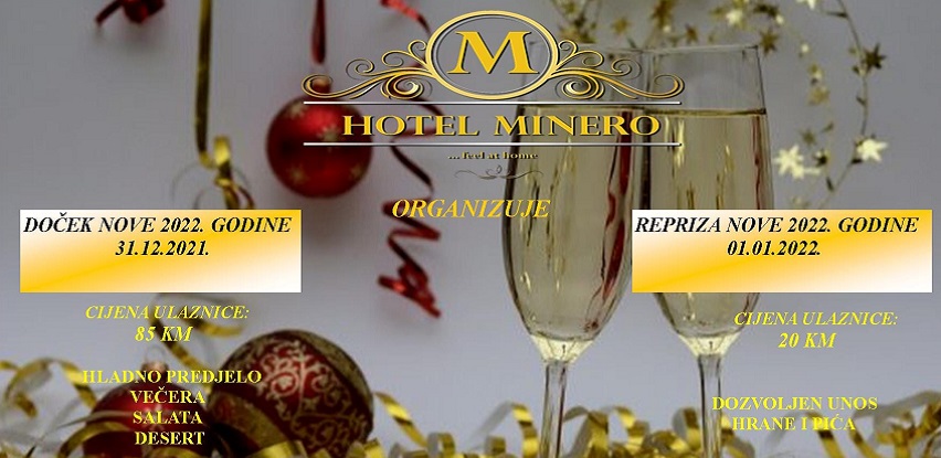 Hotel Minero organizuje doček Nove 2022 godine