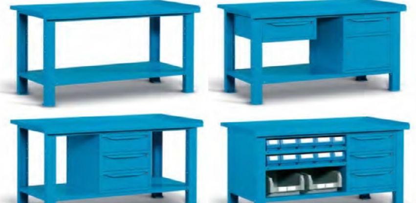 Opremite skladišni prostor Nbox radnim čeličnim stolovima