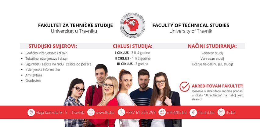 Upiši se i studiraj na Fakultetu za tehničke studije!