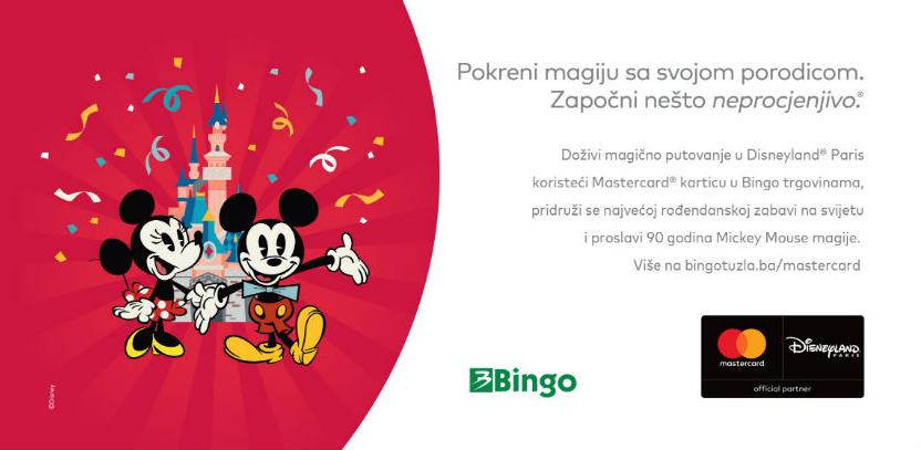 Putujte u Disneyland® Paris sa Bingom i kompanijom Mastercard