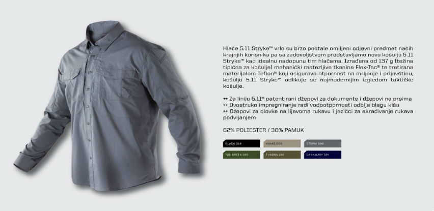 Najmoderniji izgled taktičke košulje - Košulja 5.11 STRYKE™