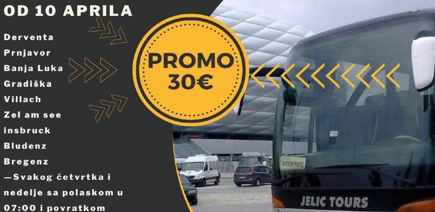 Iskoristite promo cijenu od 30 eur-a i putujte novom linijom za Bregenz i St.Gallen sa Jelić Tours