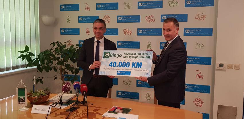 Donacijom od 40.000,00 KM Bingo pokrio godišnje troškove SOS porodice