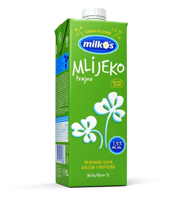 Mlijeko 1.5%m.m. 1L

Kratkotrajno sterlizirano, homogenizirano, obrano mlijeko sa 1.5 % mliječne masti.