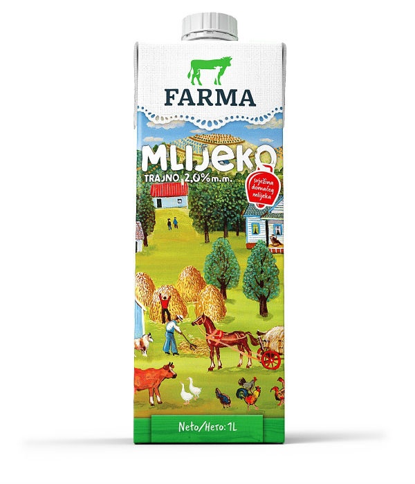 Mlijeko Farma 1L

Kratkotrajno sterlizirano, homogenizirano, djelimično obrano mlijeko sa 2.0 % mliječne masti.
